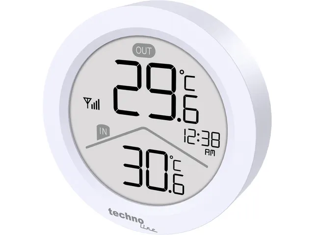 Thermometer Technoline WS 9168 85x85x21 mm wit met 1 buitensensor