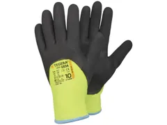 Tegera 683A koudebestendige latex handschoenen, geel/zwart maat 7