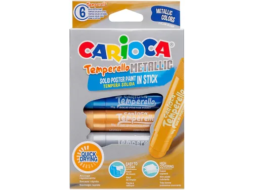 Verfstift Carioca Temperello set à 6 metallickleuren