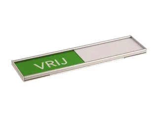 Design Schuifbord Aluminium Vrij Bezet Groen Rood 100x25mm - 4