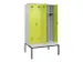 locker met bank,voor scheiding van kleding,HxBxD 2120x1200x815mm,4vak