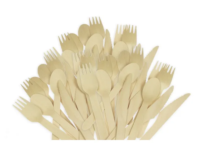 Ensemble de couverts bois Kangaro 200 pces 70x Cuillère,65x Fourchett