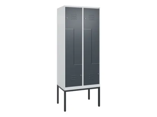 Z-garderobekast,HxBxD 2120x800x500mm,vak B 200/400mm,cil.-slot
