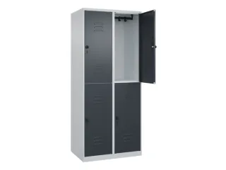 dubbeldekse locker,HxBxD 1850x800x500mm,2x2vak.,vak B 400mm - 2