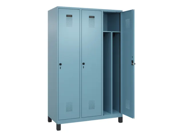 locker voor scheiding van kleding,HxBxD 1950x1200x500mm,3vak