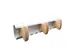 Unilux Wandkapstok Aurora Wit Beukenhout 3 haken