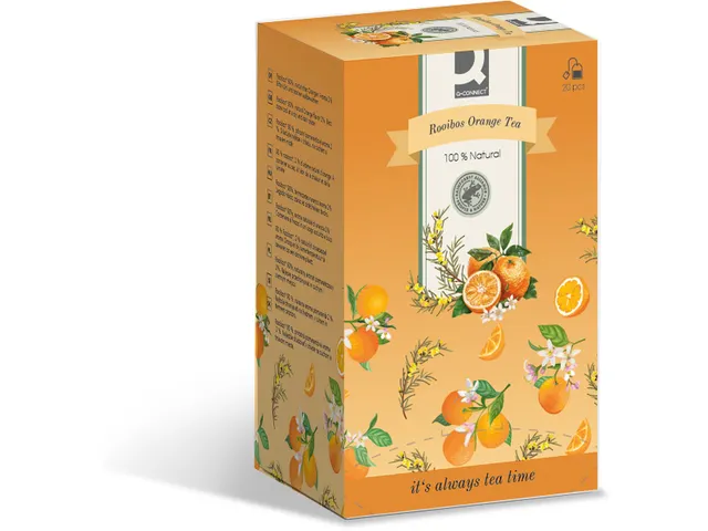 Thé Q-connect Rooibos Orange boîte de 20 sachets