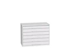 ladekast HxBxD 800x1050x550mm 6laden romp RAL7035 front RAL7035