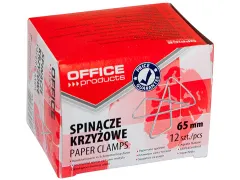 papierklemmen Cross 65mm vlinder 12 stuks
