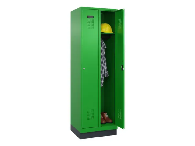 locker,HxBxD 1950x600x500mm,2vak,vak B 300mm,cil.-slot,sokkel