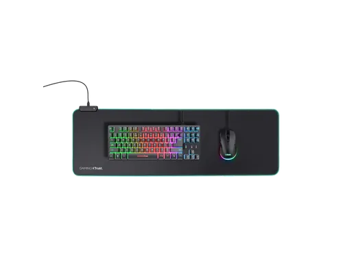 GXT 764 Glide-Flex XXL Muismat met RGB-verlichting 93x30cm zwart