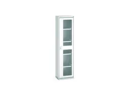 vitrinekast 2000x525x350mm 4xStalen bodem romp RAL7035 front RAL7035