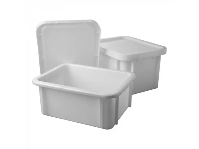 Emga Stapelbak kunststof wit 12 liter 39.5x29.5x16.5cm