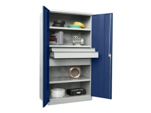 systeemkast,HxBxD 1950x1040x630mm,3xStalen bodem,RAL7035,front RAL5010
