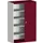 schuifdeurkast HxBxD 2000x1300x650mm Stalen romp Ral7035 front Ral3004