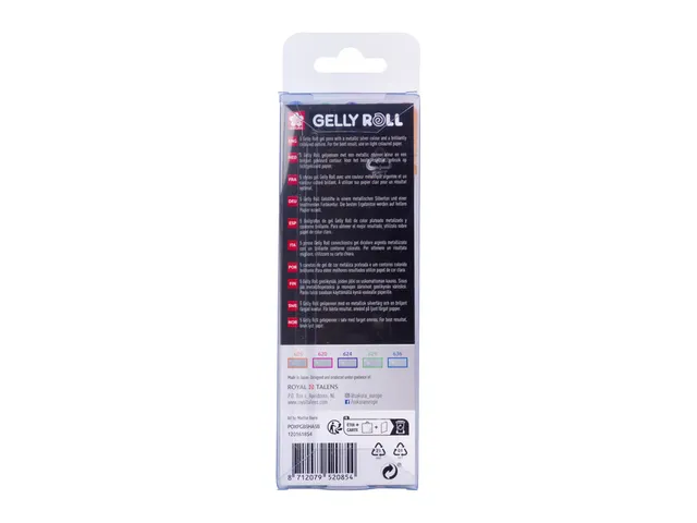 Gelschrijver Sakura Gelly Roll 0.7mm Silver Shadow 5 stuks