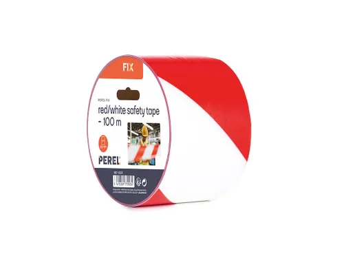 Rood/WIT Veiligheidslint 100 Meter Rol
