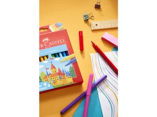 Viltstift Faber-Castell 24 stuks karton etui assorti - 10