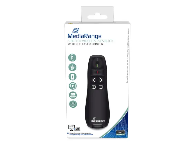 Mediarange Wireless Presenter Mros220 5Button Incl. Laserpointer