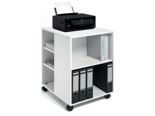 bijzetkast,HxBxD 748x528x592mm,wit,6niveaus,2 OH
