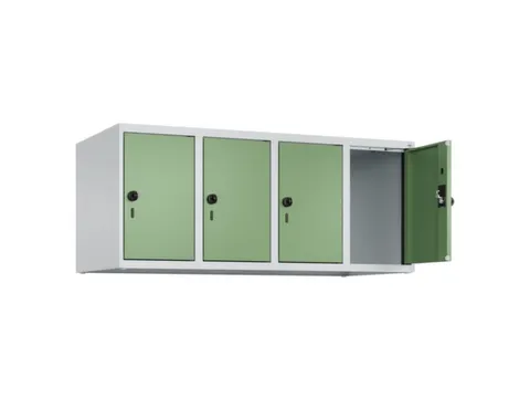 opzetkast,v. locker,4vak.,vak B 300mm,HxBxD 500x1200x500mm