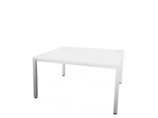 vergadertafel HxBxD 74x140x140cm vierkant Bl-wit 4voeten alu - 1