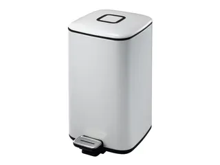 Vierkante Pedaalemmer Regent Step Bin 12 Liter Wit - 1