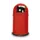 Push Afvalbak Staalplaat 40 Liter Hxd 730x415mm Rood