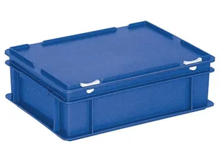 Euronorm Stapelkrat Hxlxb 130X400X300Mm 11L Met Deksel Blauw - 1