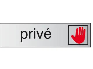 Infobord pictogram Privé 165x44mm - 2