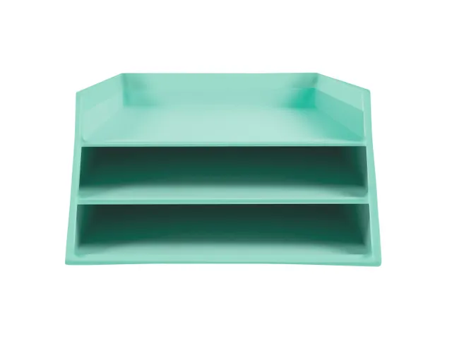 Kartonnen postmand 3 niveaus pastelgroen