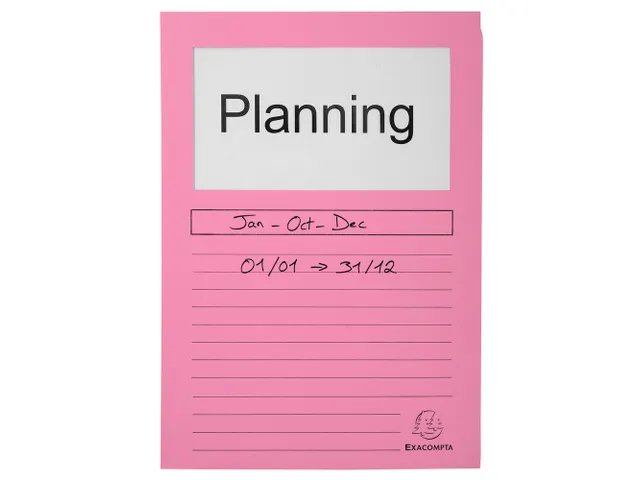 100 venstermappen SUPER 160g/m2 22x31cm Roze