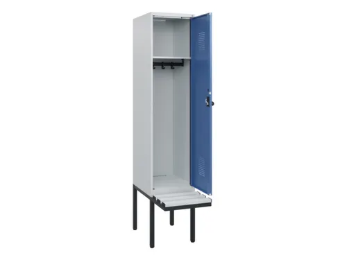 locker met bank,HxBxD 1950x400x815mm,1vak,vak B 400mm,draaigrendel