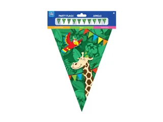 Vlaggenlijn 10 meter Party Flags foil Jungle cartoon - 4