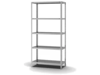 magazijnstelling,grondveld,HxBxD 2000x1000x400mm,vaklast 125kg - 2