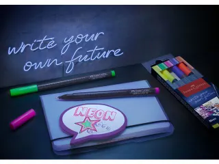 Fineliner Faber-Castell Grip 0,4mm etui 5 stuks neon assorti - 5