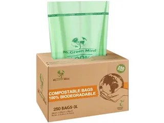 Afvalzak bio Mr. Green Mind 26x29cm 2-3 liter dispenser 250 stuks - 2