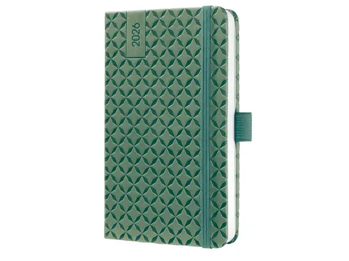 Weekagenda Flair A6 2026 (NL/FR/EN/DU) Natural Green Hardcover