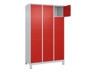 lockerkast,HxBxD 1950x1200x500mm,3x5vakken,vak B 400mm,cil.-slot - 1