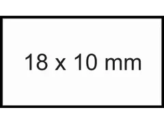 Prijsetiket 10x18mm Sato PB1 afneembaar wit