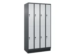 dubbeldekse locker,HxBxD 1950x1000x500mm,4x2vak.,vak B 250mm