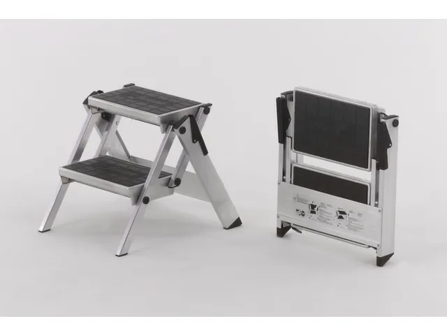 Vouwtrap Aluminium Bordes H 460Mm 2Treden Kunststof Bekleding