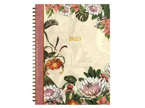 Agenda 2023 170x230 bureau wire-o Botanic 7dagen/2pagina's beige