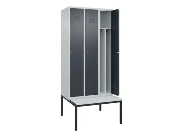 locker voor scheiding van kleding,HxBxD 2120x900x815mm,3vak