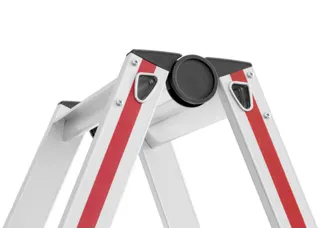 trapladder,beide zijden,2x5treden,Stand H 0,65m,balk L 1,28m,aluminium - 7