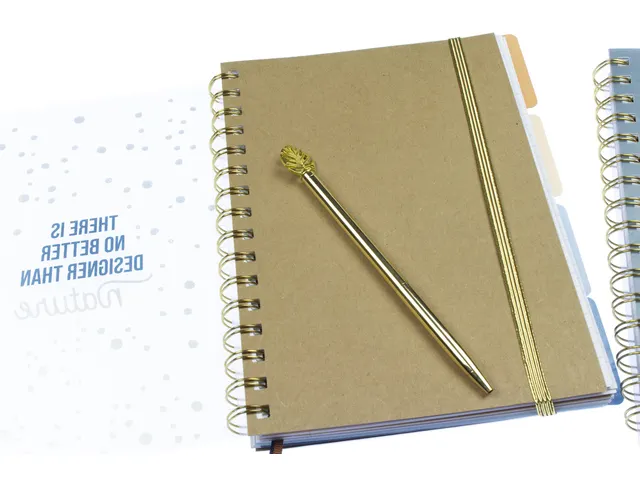 4-in-1 Carnet de notes A5 Natural Beauty 80gr 300pag 4 tabs ligné. FS
