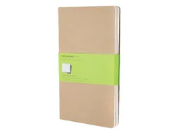 Schrift Moleskine 130x210mm blanco 160 pagina's 70gr kraft set à 3 st