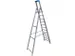 Ladder Aluminium Bordes H 2 80M 12Treden Incl. Bordes