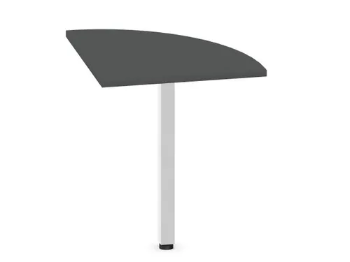 koppelelement voor bureau,90 °,HxBxD 720-840x600x600mm,MS-donkergrijs