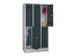 dubbeldekse locker,HxBxD 1850x900x500mm,3x2vak.,RAL7035,front RAL7016